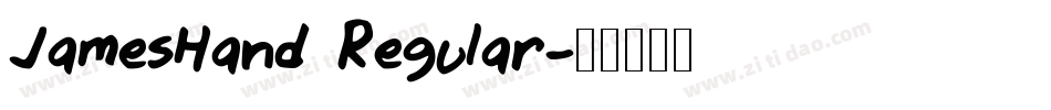 JamesHand Regular字体转换